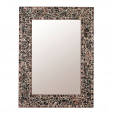 Glass Mosaic Wall Mirror 24x18 Handmade &apos;Forest Lightning&apos; NOVICA India   312213385462
